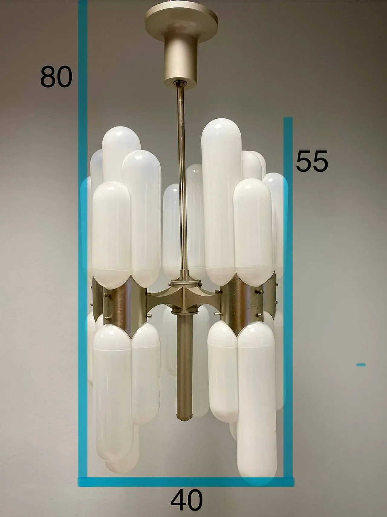 Lampadario Torpedo di Carlo Nason per Mazzega, fine '900 16
