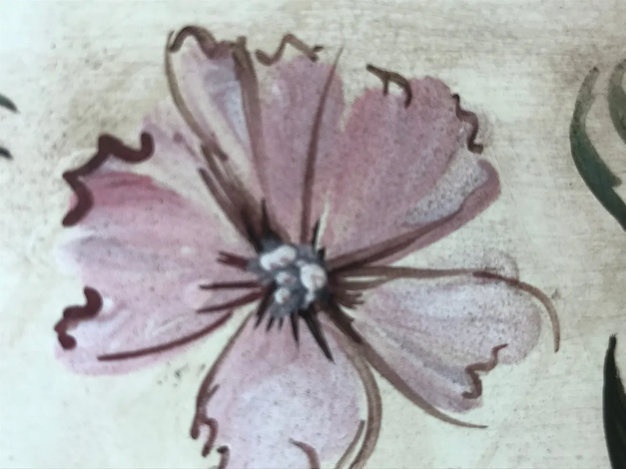 Armadio matrimoniale con motivo floreale dipinto a mano, '900 12