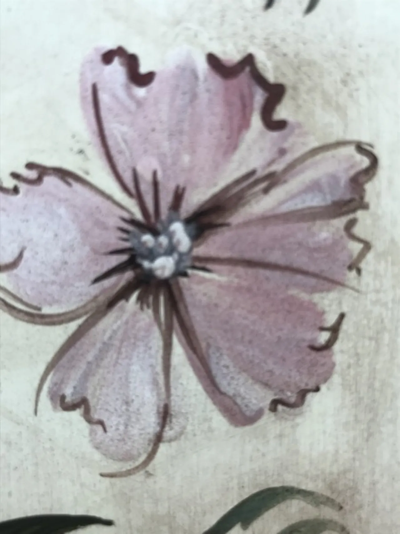 Armadio matrimoniale con motivo floreale dipinto a mano, '900 14