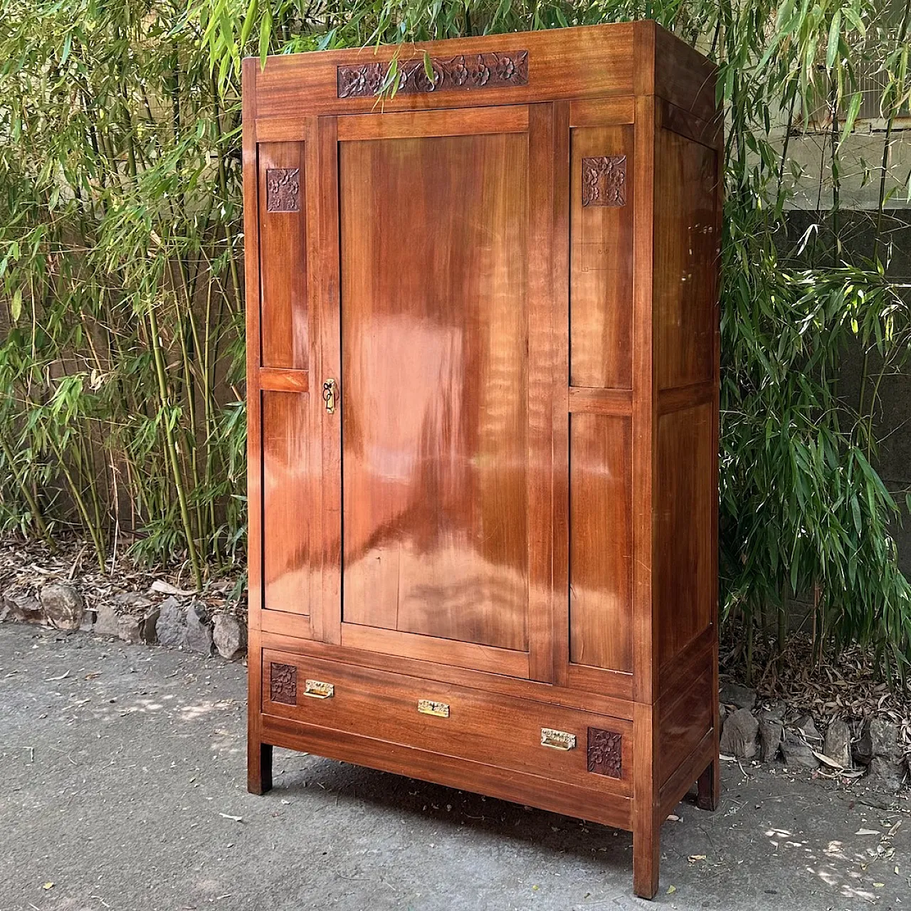 Armadio Liberty in mogano, primo '900 4