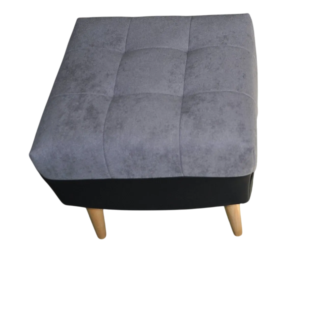 Sgabello Mid-Century moderno grigio e nero, anni '50 7