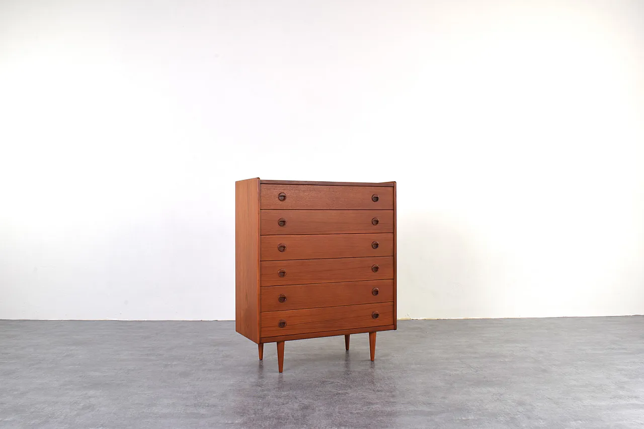 Mid-Century danish teak chest of drawers, 1960s 2