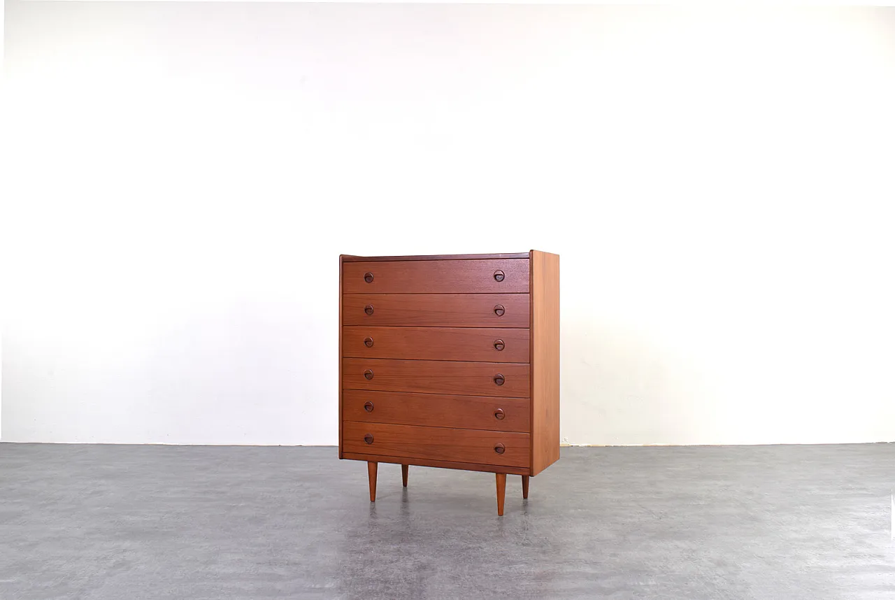Mid-Century danish teak chest of drawers, 1960s 3
