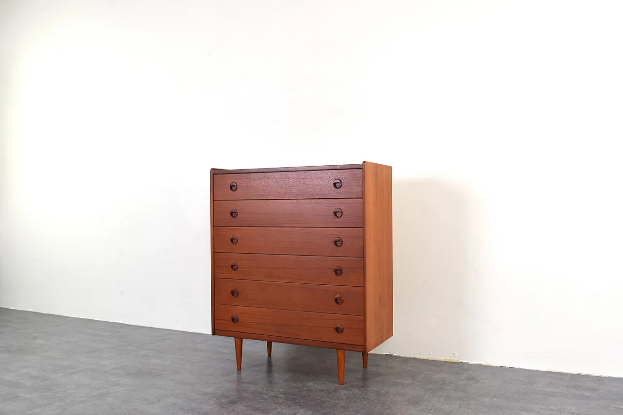 Mid-Century danish teak chest of drawers, 1960s 8