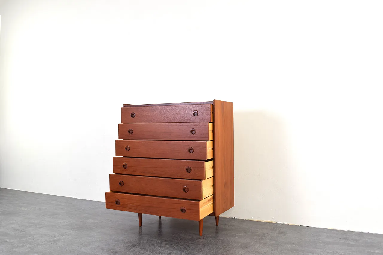 Mid-Century danish teak chest of drawers, 1960s 10