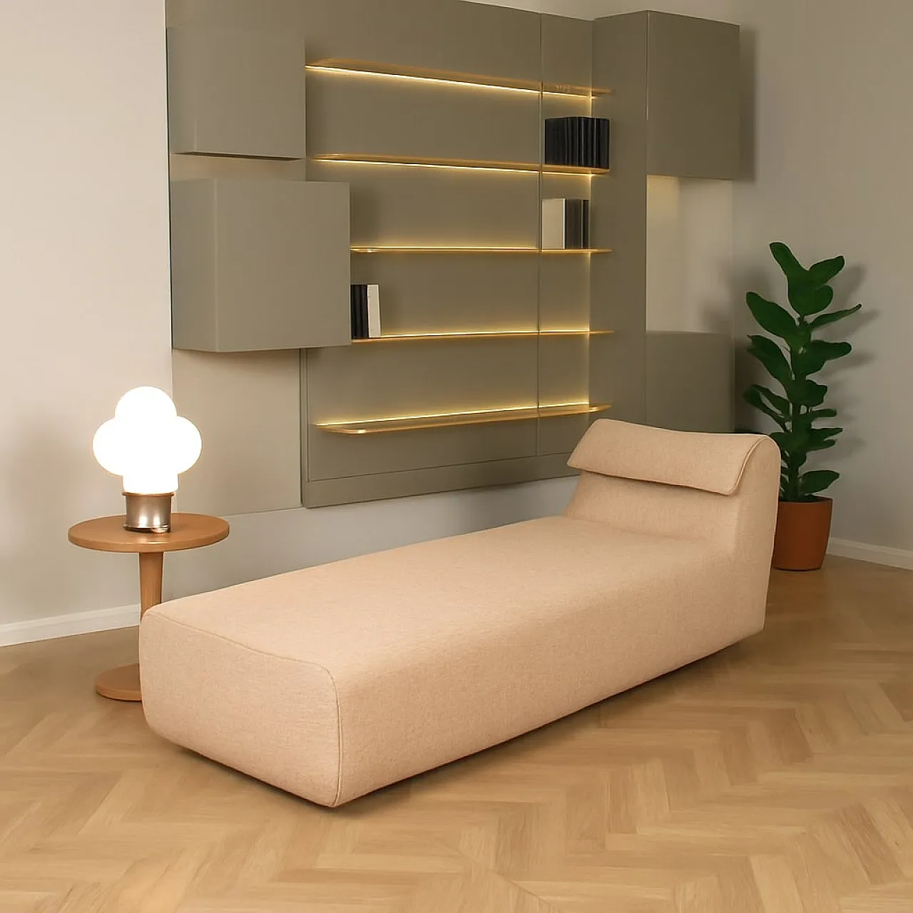 Pink and white Le Bambole daybed by Mario Bellini for B&B Italia, 1970s 2