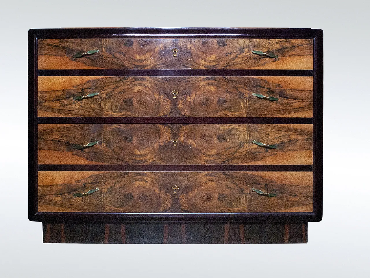 Chest of drawers in walnut, 50s 6