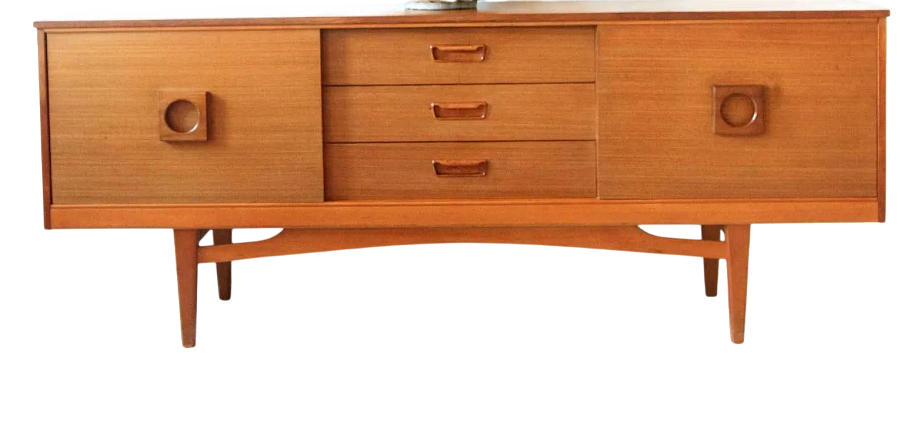Credenza Mid-Century moderna in teak di Mogens Kold, anni '60 9