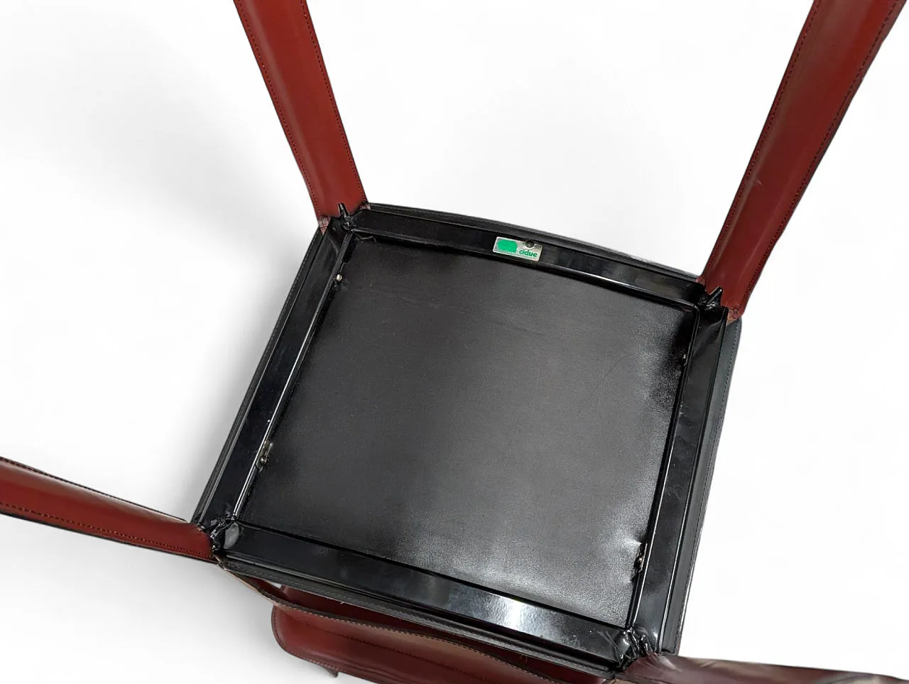 4 sedie in pelle rossa, Cidue, Italia, 1970 2