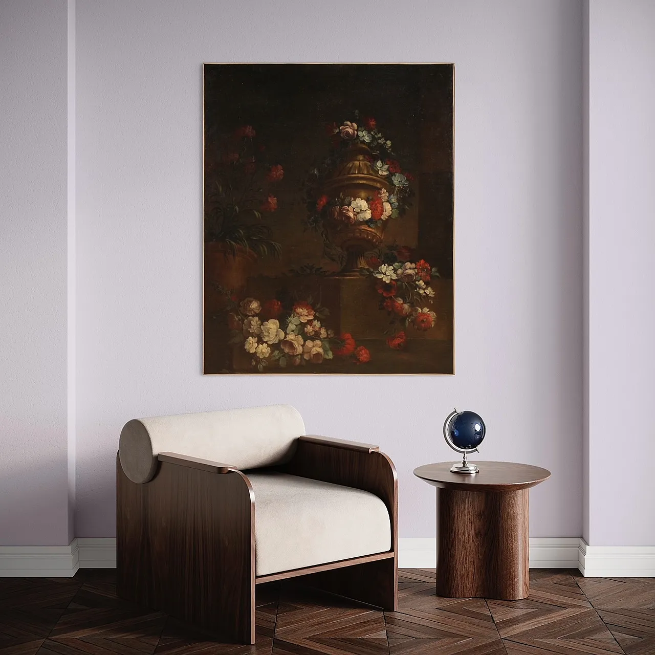 Dipinto italiano natura morta con fiori, '700 2