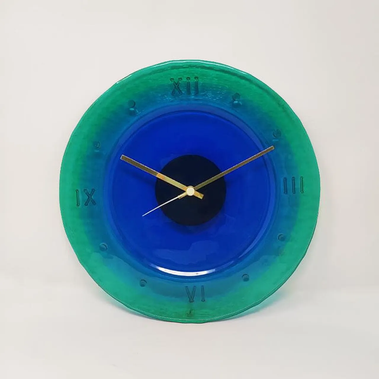 Wall Clock in Murano Glass by Cà dei Vetrai, 1960s 2