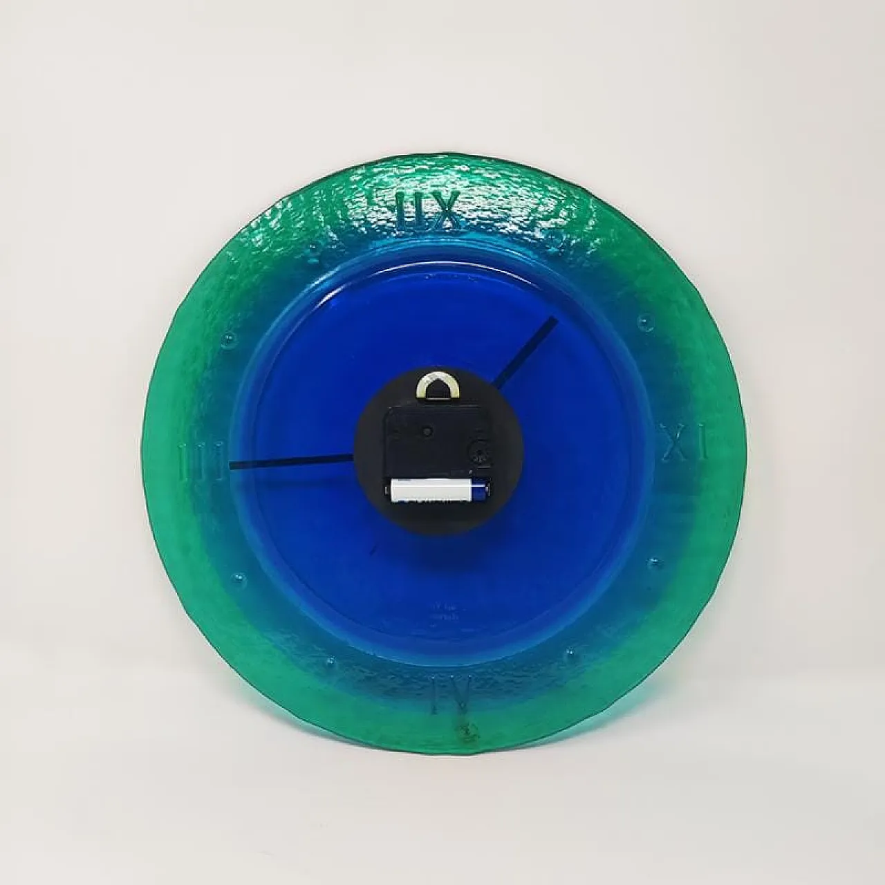 Wall Clock in Murano Glass by Cà dei Vetrai, 1960s 3