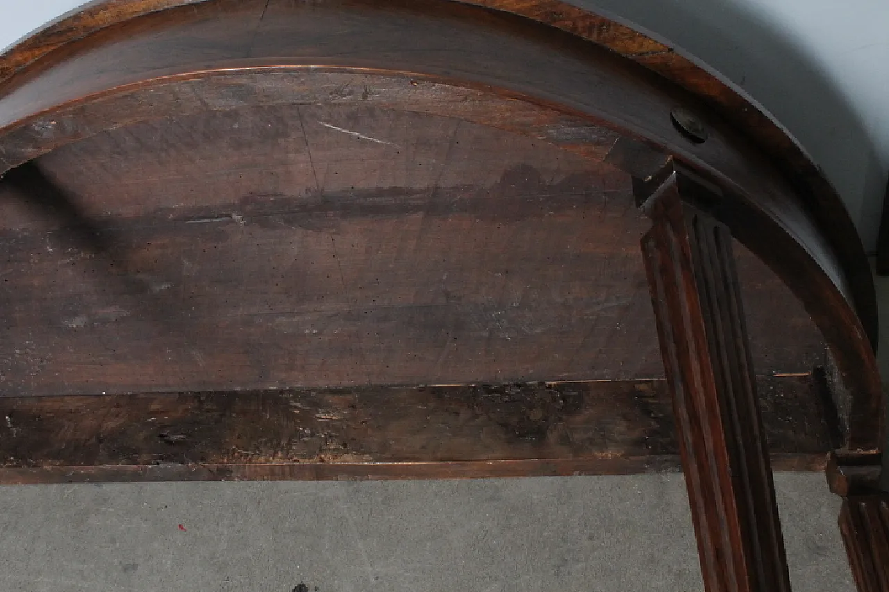 Coppia di console Luigi XVI a mezza luna in noce Parma, 1770 12