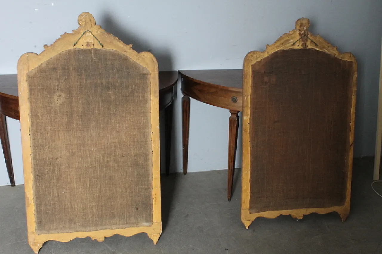 Coppia di specchiere Luigi XVI oro zecchino, 1750 12