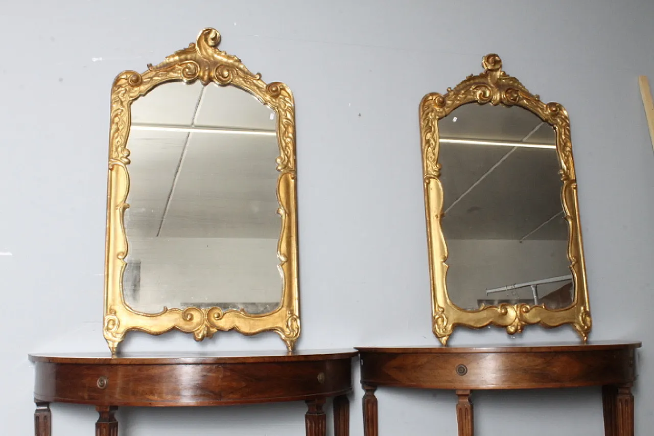 Coppia di specchiere Luigi XVI oro zecchino, 1750 17