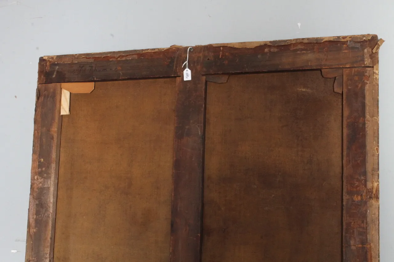 Dipinto olio su tela fiammingo atelier d artista, '600 19