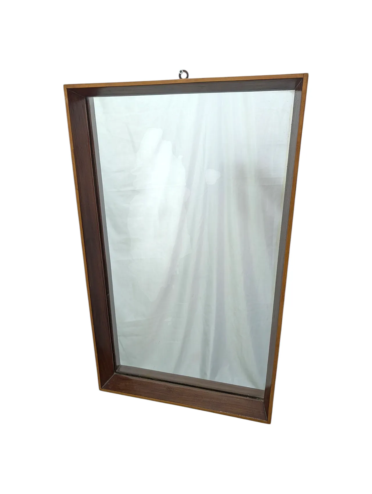 Specchio con cornice in teak, anni '70 1