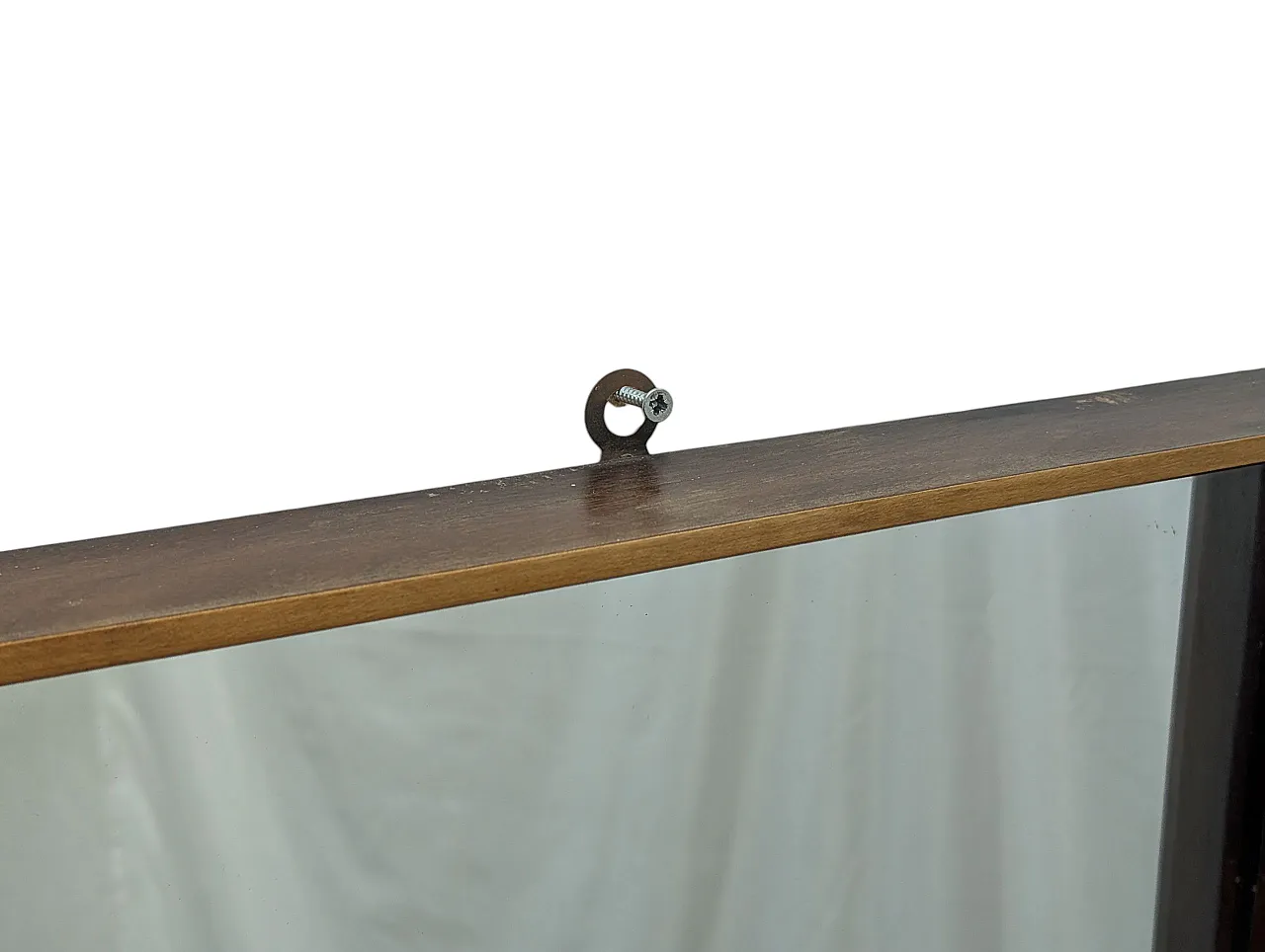 Specchio con cornice in teak, anni '70 6