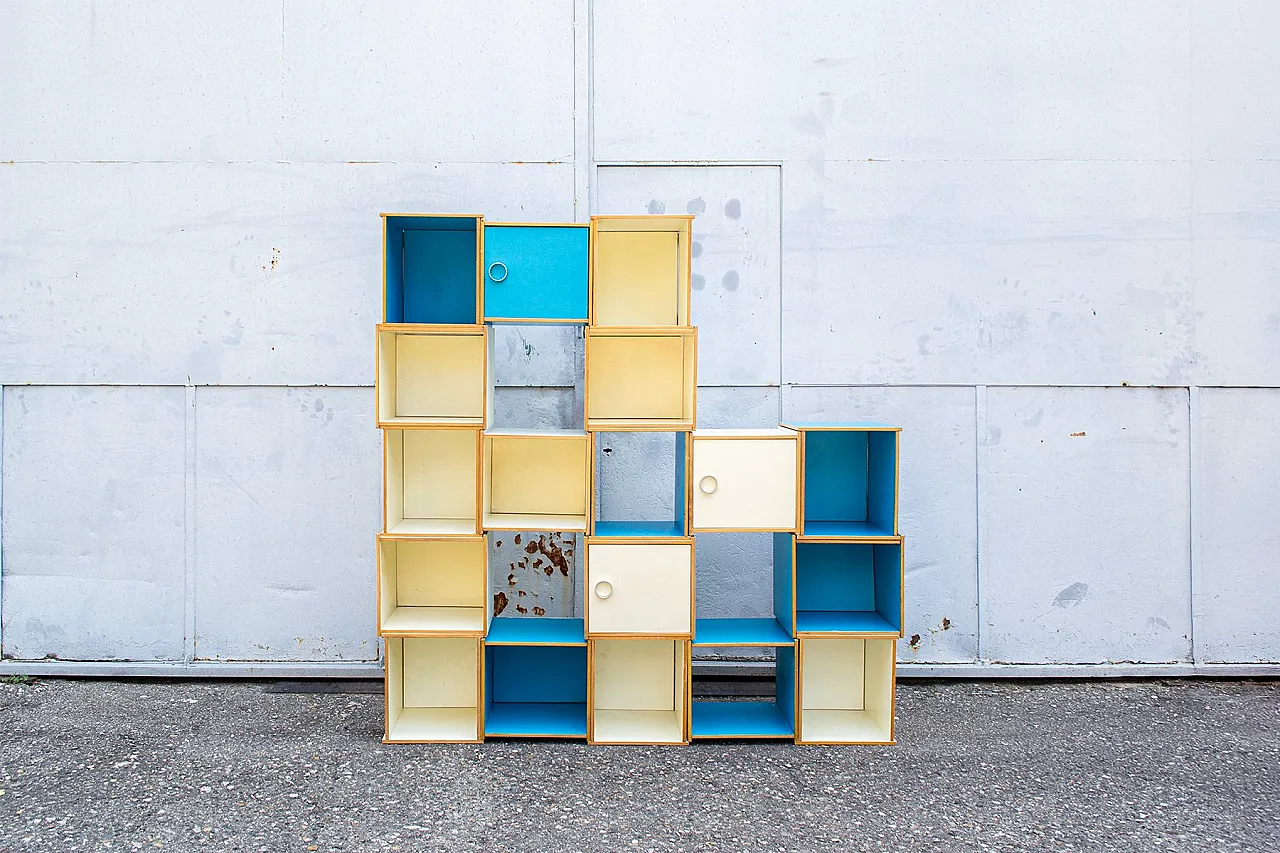 Libreria modulare Free Series di Albert Leclerc per Tecno, anni '60 1