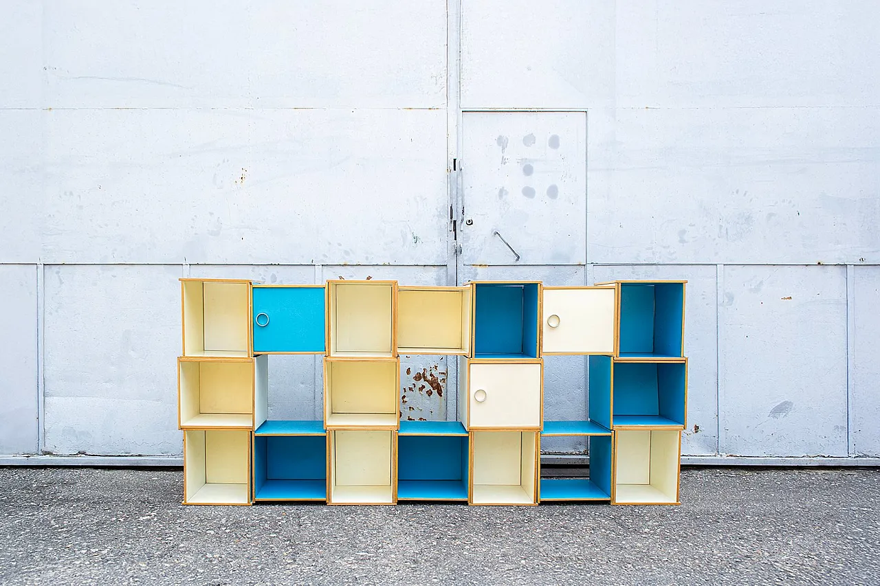 Libreria modulare Free Series di Albert Leclerc per Tecno, anni '60 2