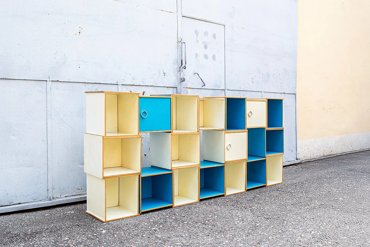 Libreria modulare Free Series di Albert Leclerc per Tecno, anni '60 3