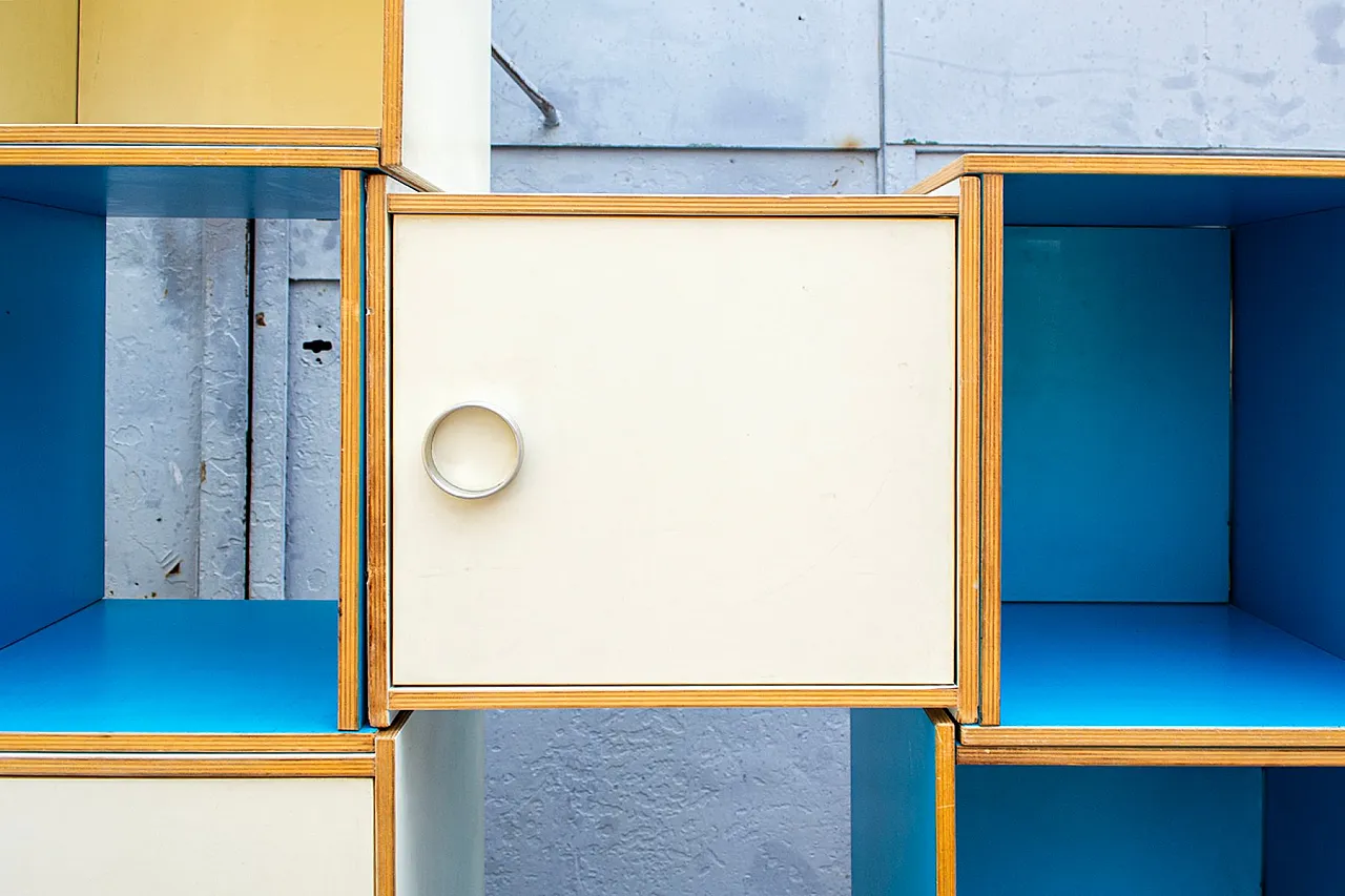 Libreria modulare Free Series di Albert Leclerc per Tecno, anni '60 4