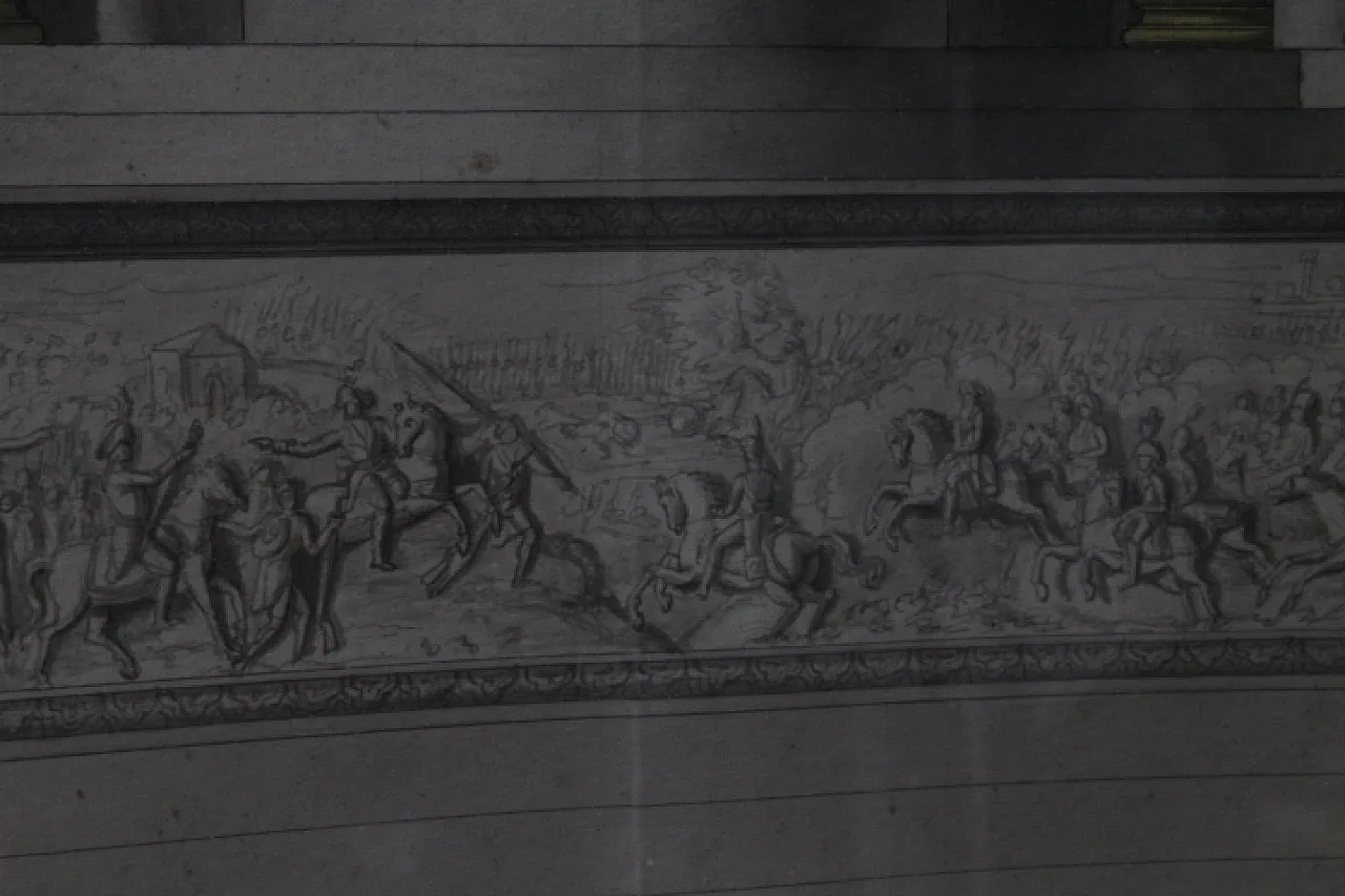 Disegno trono Imperiale studio prospetto per piazza, primi '800 3