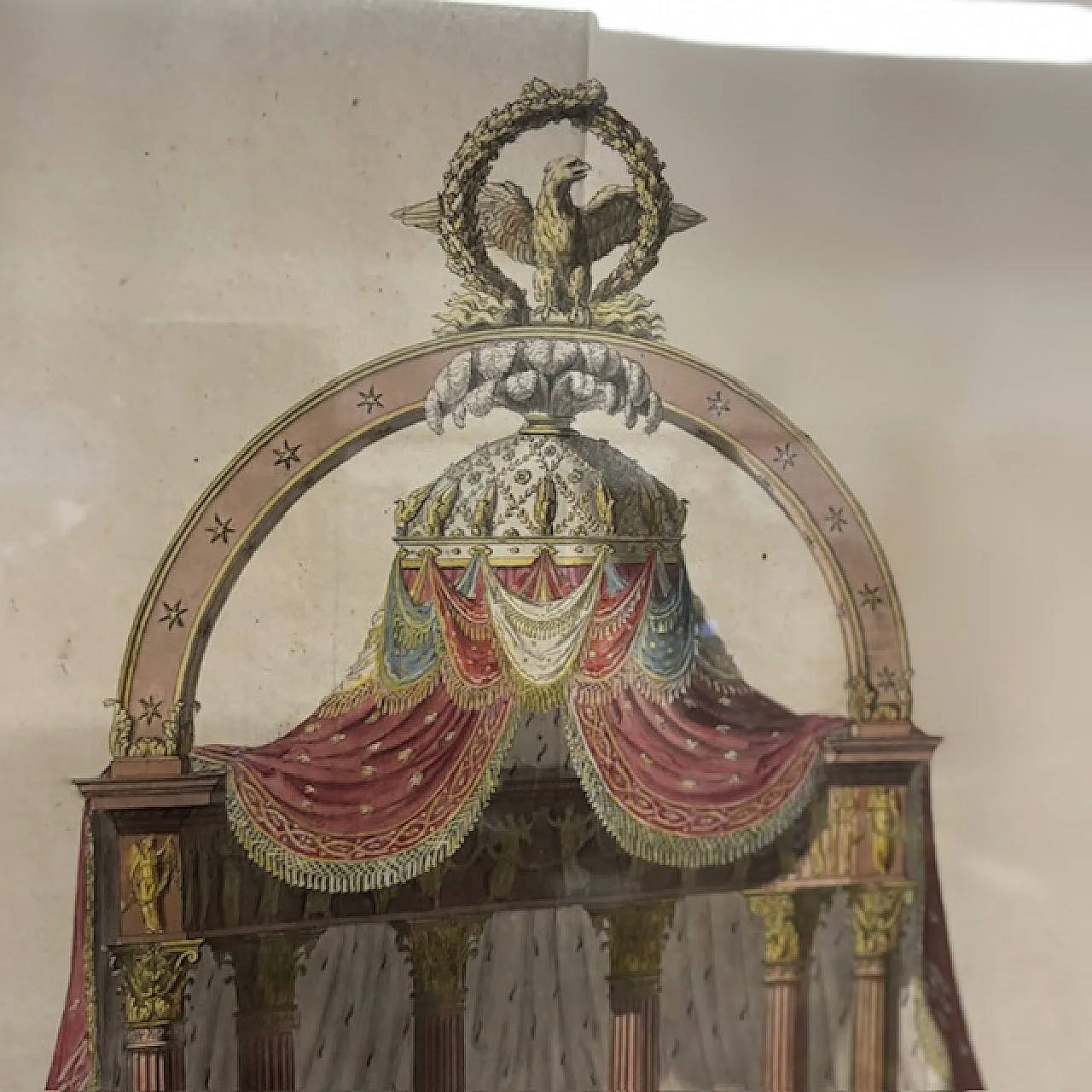 Disegno trono Imperiale studio prospetto per piazza, primi '800 9