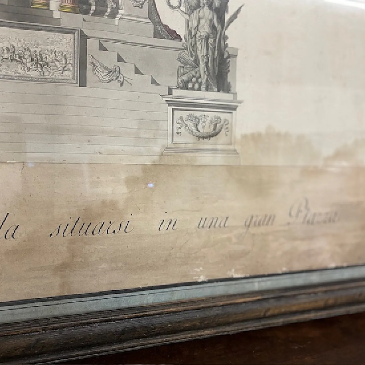 Disegno trono Imperiale studio prospetto per piazza, primi '800 10