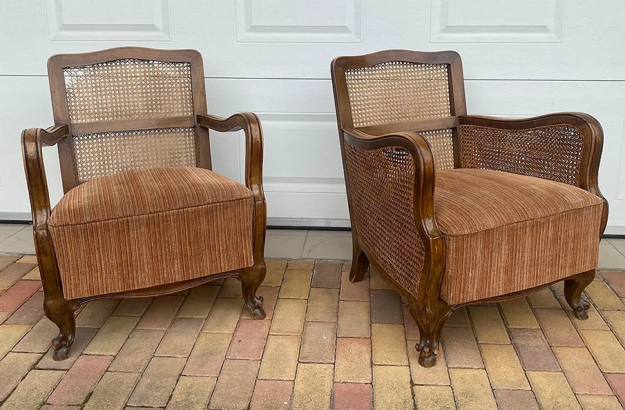 Pair of lounge chairs in wood, 1920s 3