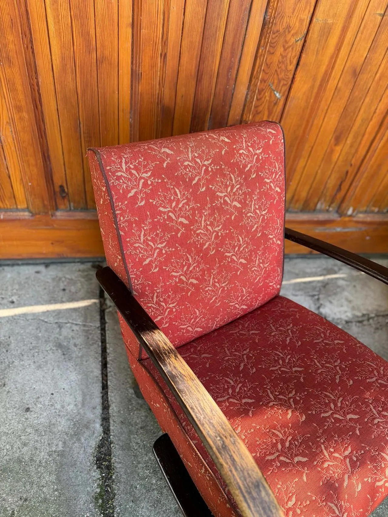 Coppia di poltrone rosse di Jindrich Halabala per Up Zavody, anni '30 8