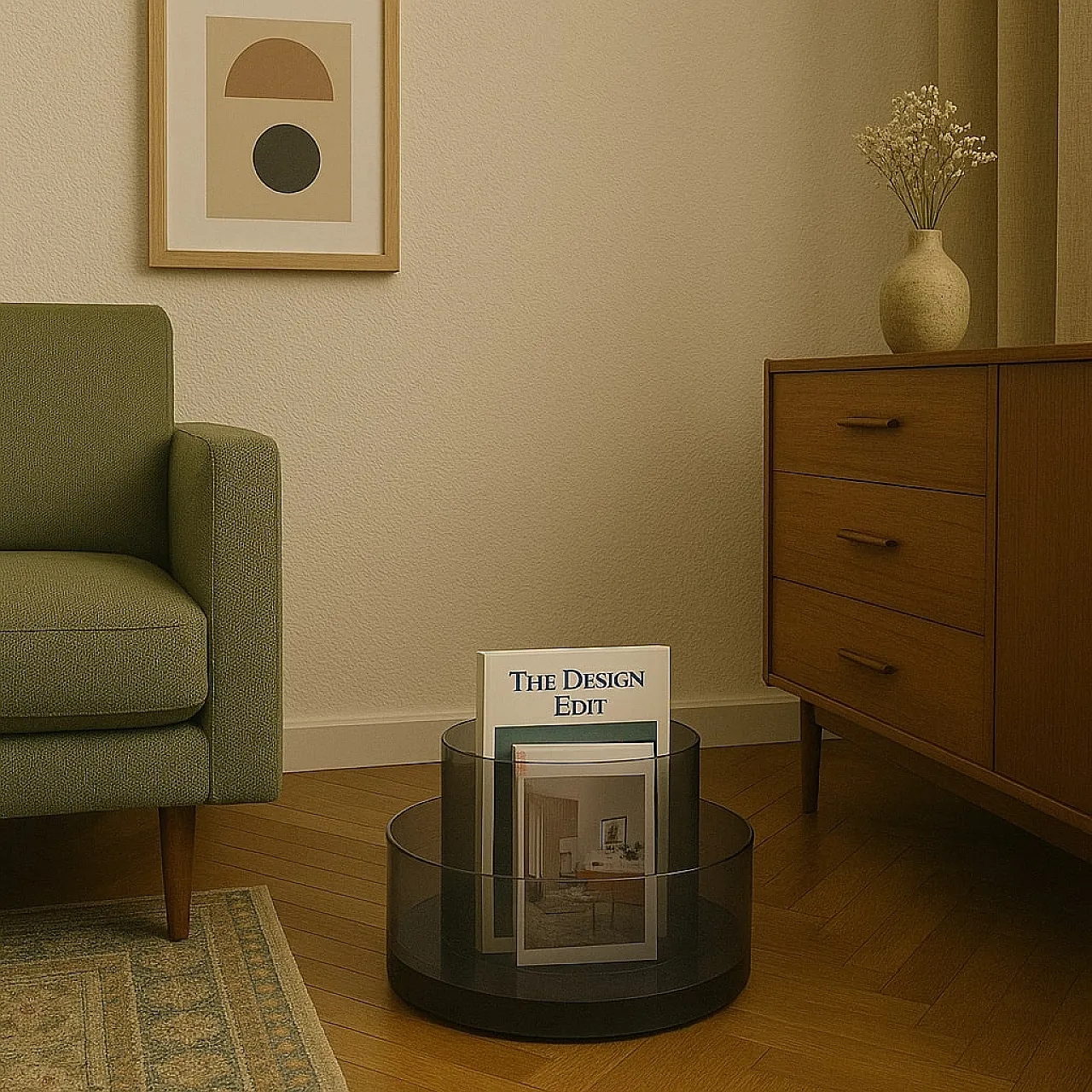 Porta riviste girevole di Opi Milano per Cini & Nils, anni '70 2