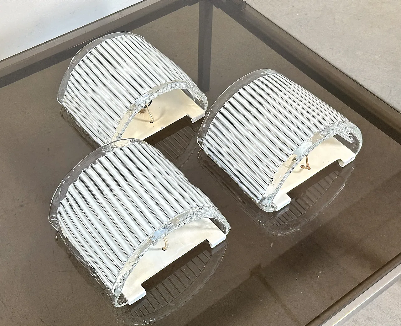 3 Appliques in vetro di Fratelli Toso, anni '70 7