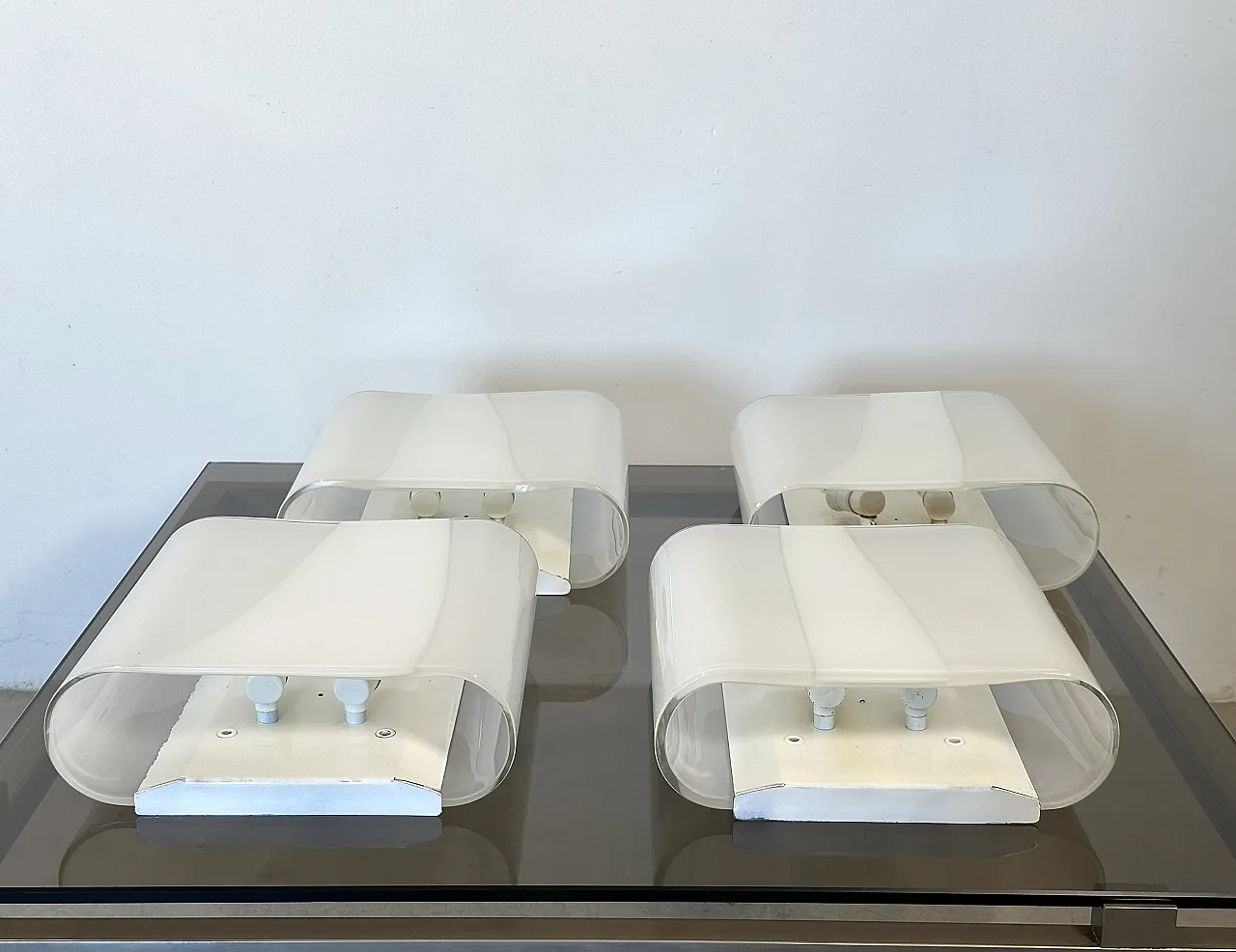 4 appliqués in vetro di Murano, anni '70 5