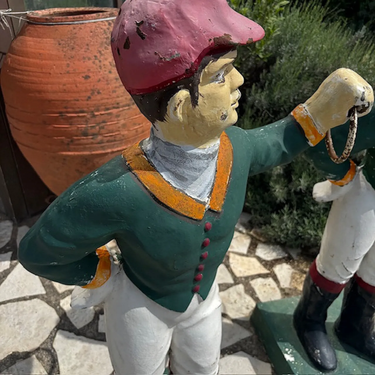 Pair of cast iron riders sculptures made in the USA, 20th century 5