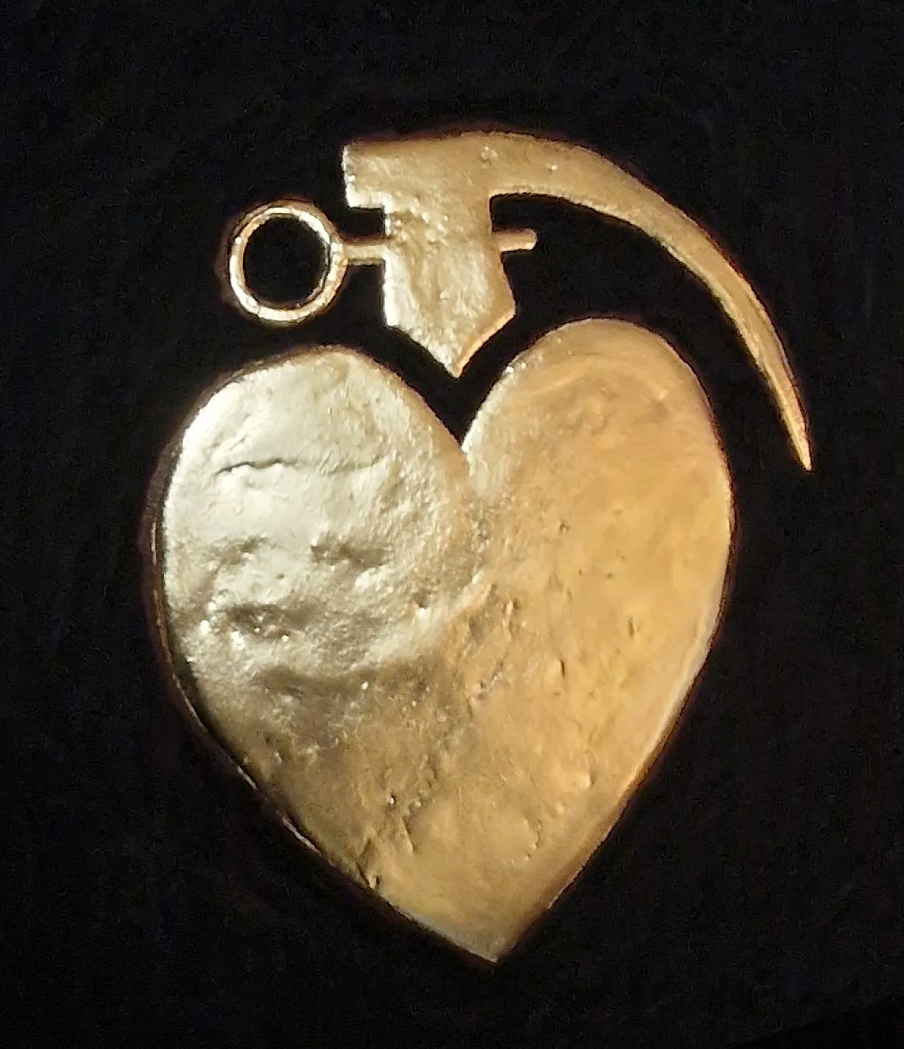 Lovegrenade 23kt gold gilded artwork in frame PopArt collection 2