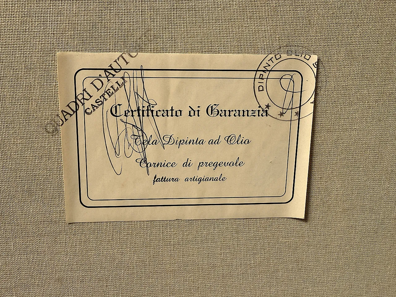 Oil painting on canvas mountain landscape by Castelli, 1984 9