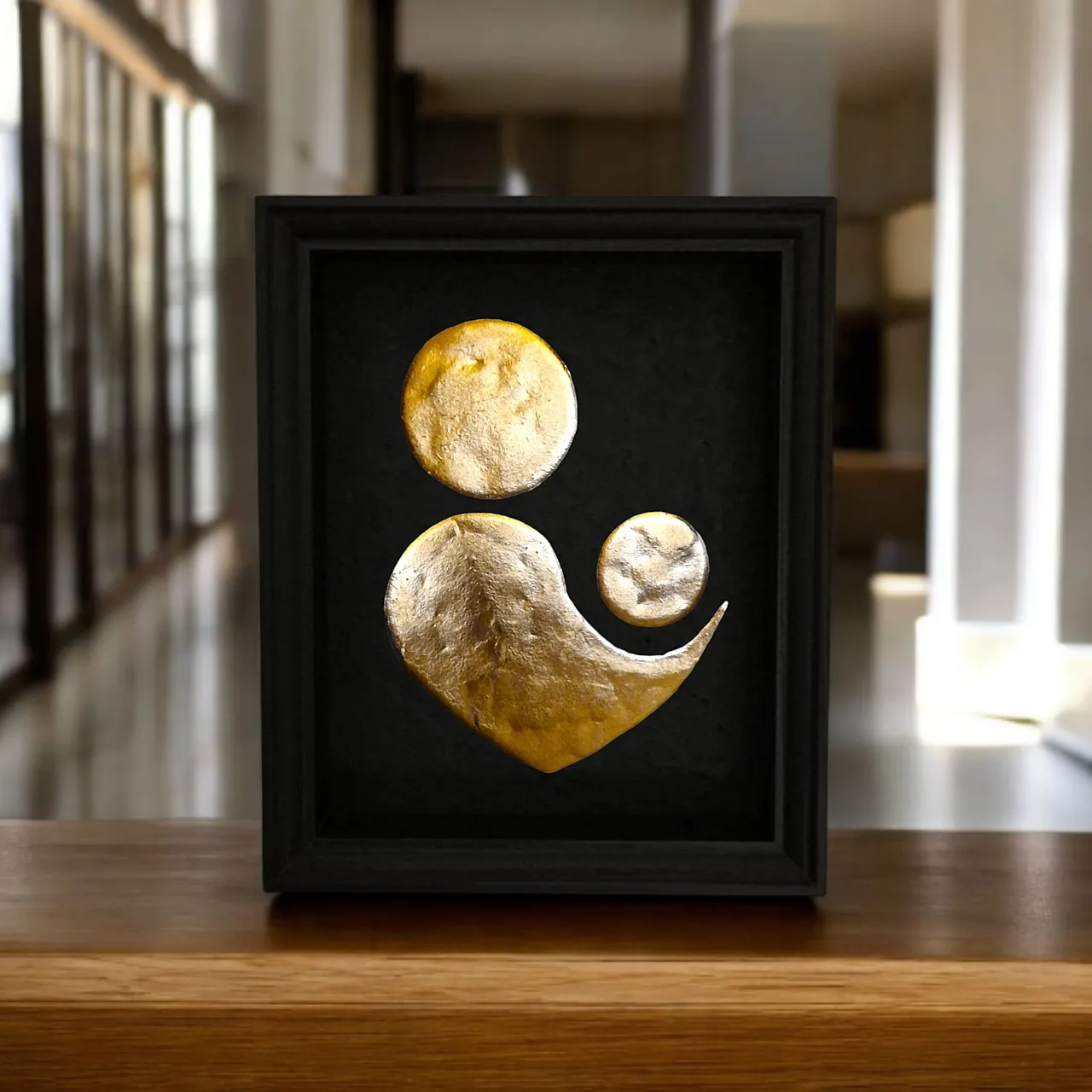 Parental Love 23kt gold plated artwork in frame PopArt collection 1