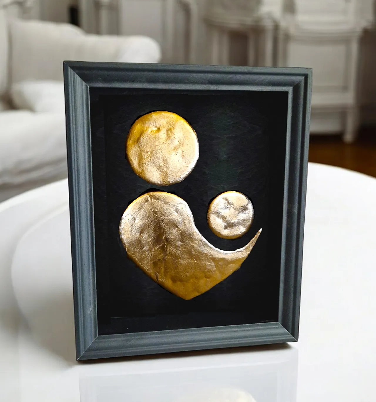 Parental Love 23kt gold plated artwork in frame PopArt collection 2