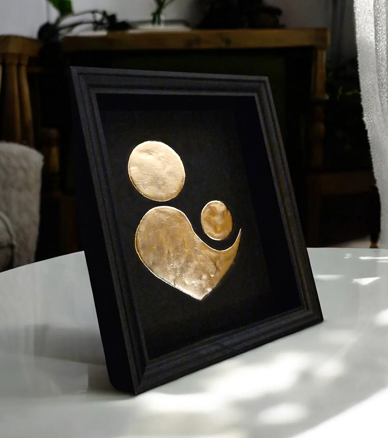 Parental Love 23kt gold plated artwork in frame PopArt collection 4