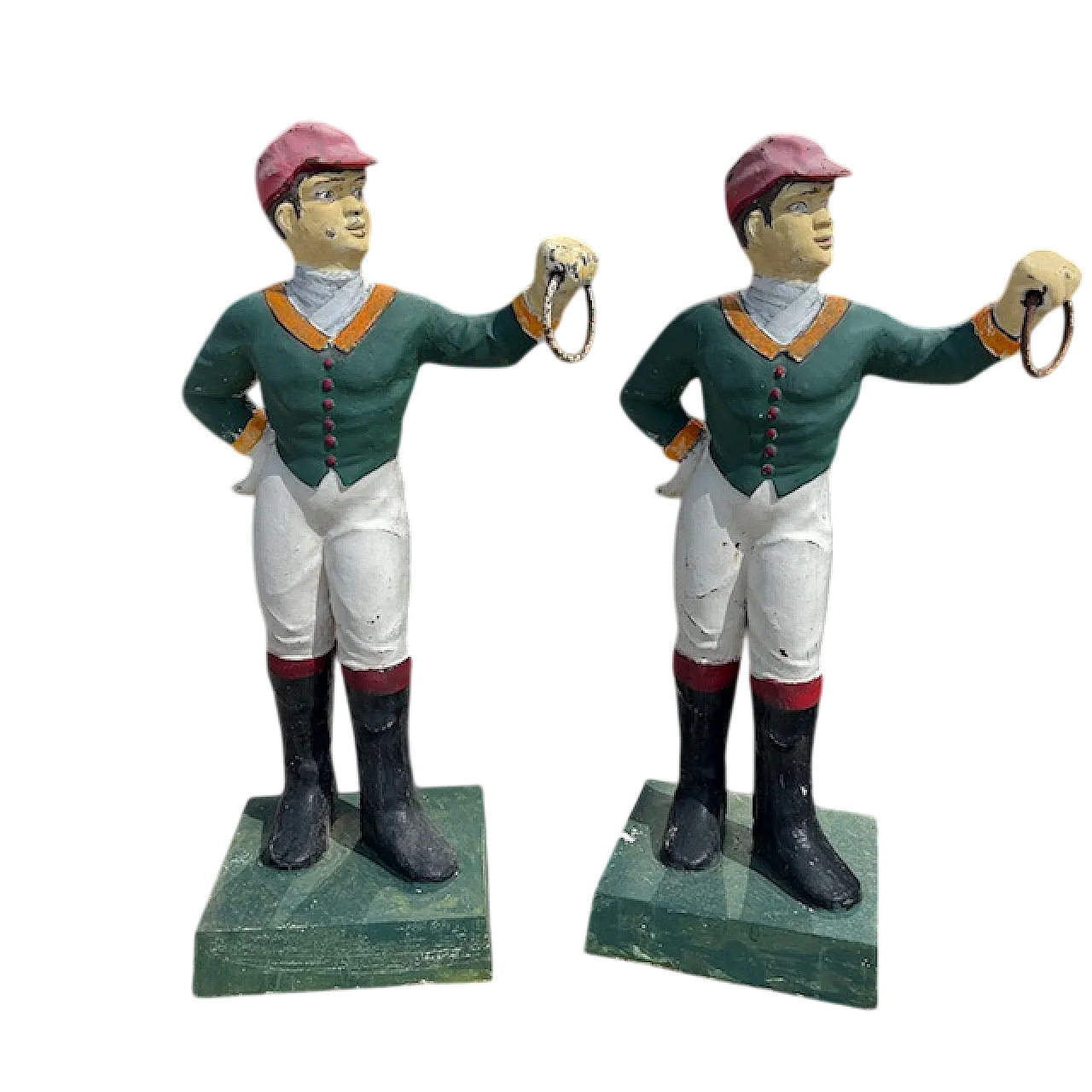 Pair of cast iron riders sculptures made in the USA, 20th century 15