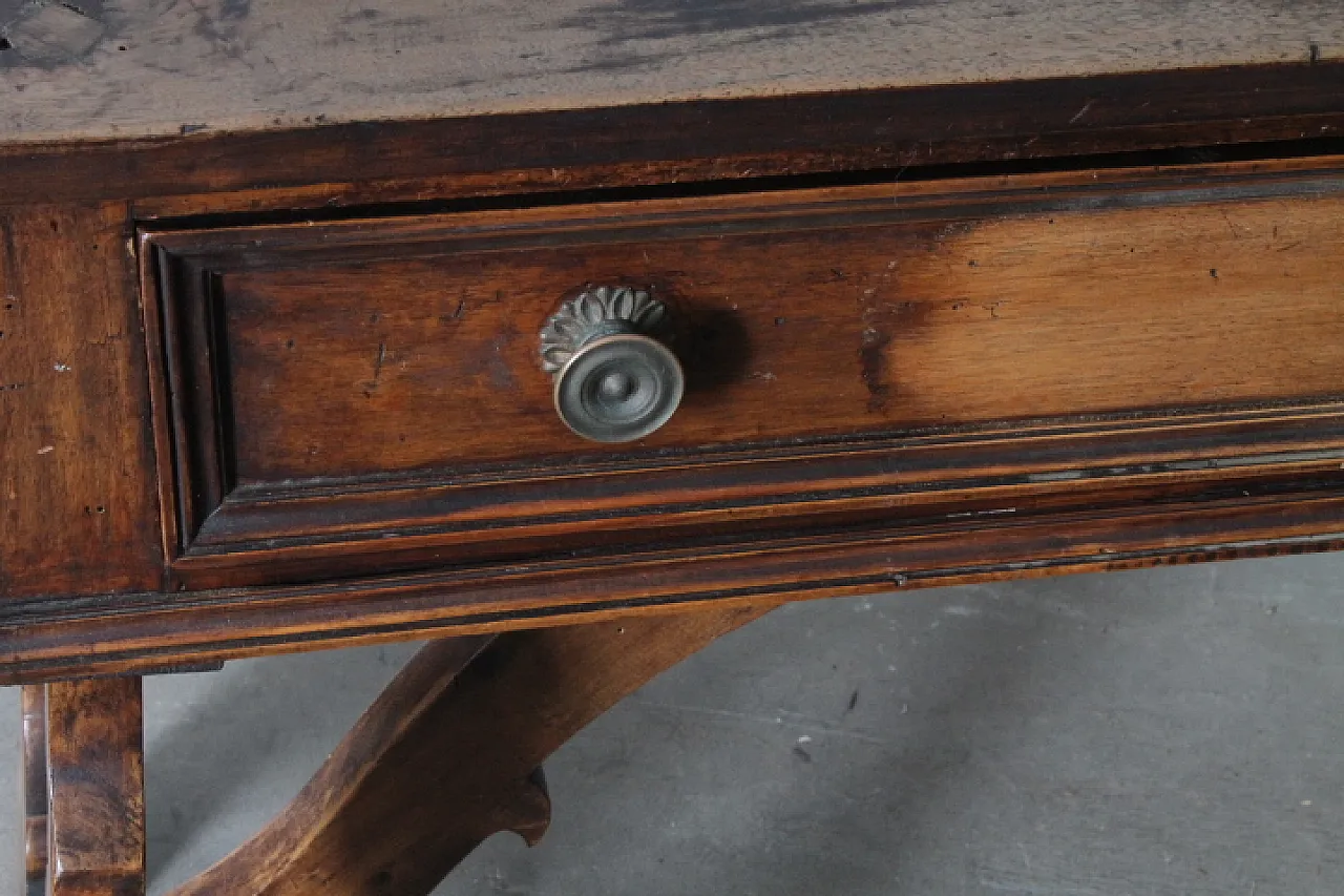 Tavolo scrittoio Fratina in noce massello, metà '700 9