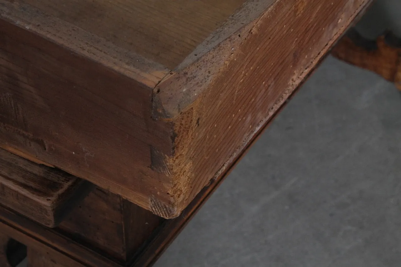 Tavolo scrittoio Fratina in noce massello, metà '700 12