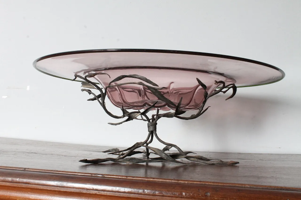 Murano Glass Liberty Centerpiece by Umberto Bellotto, 1930s 1