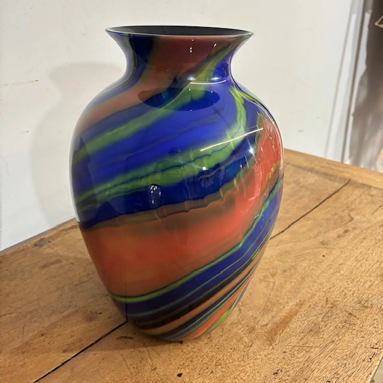 Vaso in vetro di Murano di Ottavio Missoni, anni '80 4