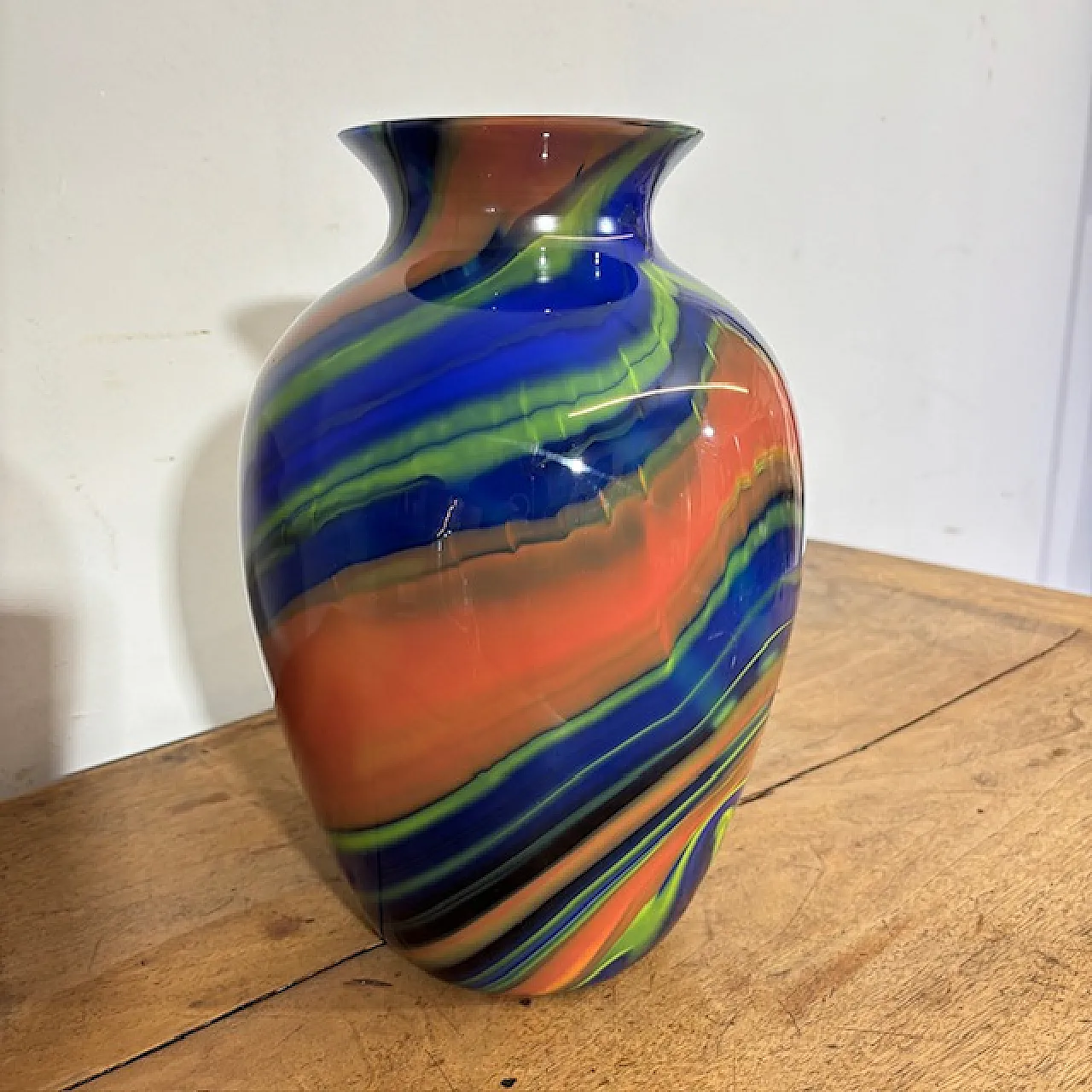 Vaso in vetro di Murano di Ottavio Missoni, anni '80 5