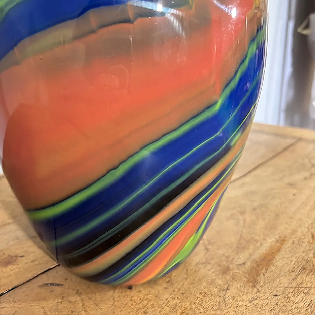 Vaso in vetro di Murano di Ottavio Missoni, anni '80 6
