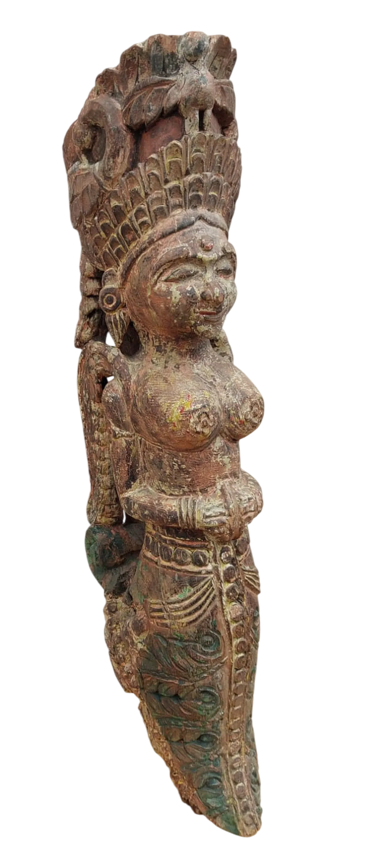 Wooden Indian deity statue, 19th century 16