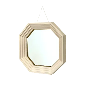 Octagonal mirror in the style of Carlo De Carli, 1960s