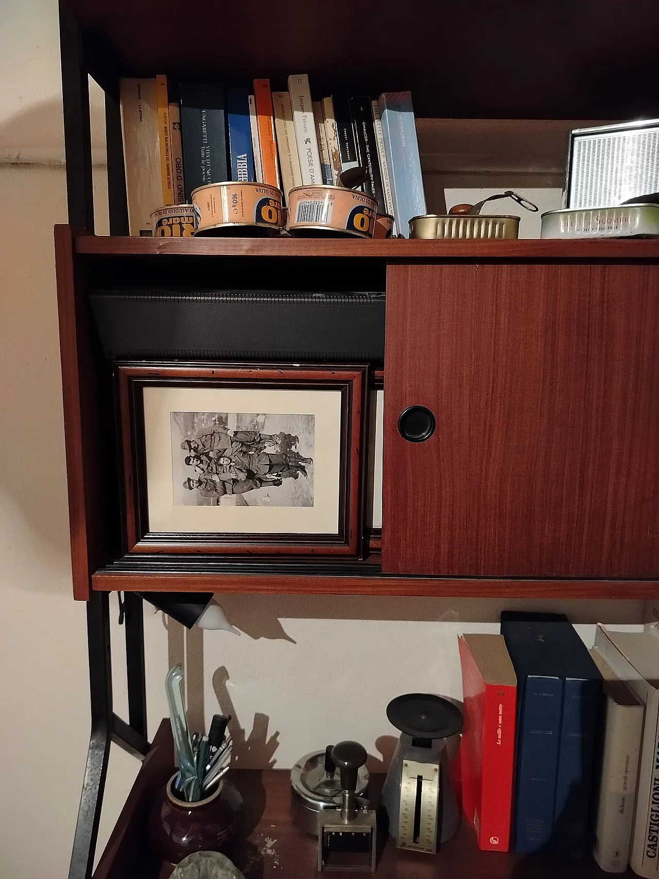 Scrittoio in ferro e legno, anni '60 5